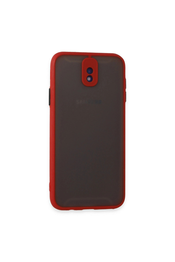 Evimdeyokyok Samsung Galaxy J7 Pro / J730 Kılıf Montreal Silikon Kapak - Kırmızı