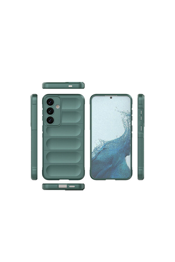 Evi̇mdeyokyok Samsung Galaxy S24 Kılıf Opti̇mum Si̇li̇kon - Koyu Yeşi̇l