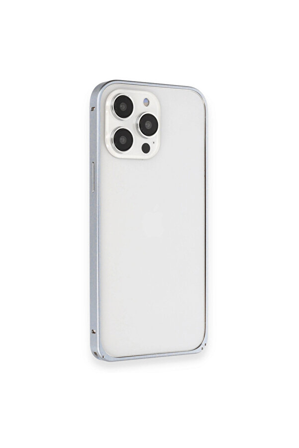 Evi̇mdeyokyok Joko Apple İphone 15 Pro Max Kılıf Metal Bumper Magneti̇csafe Kapak - Gri̇
