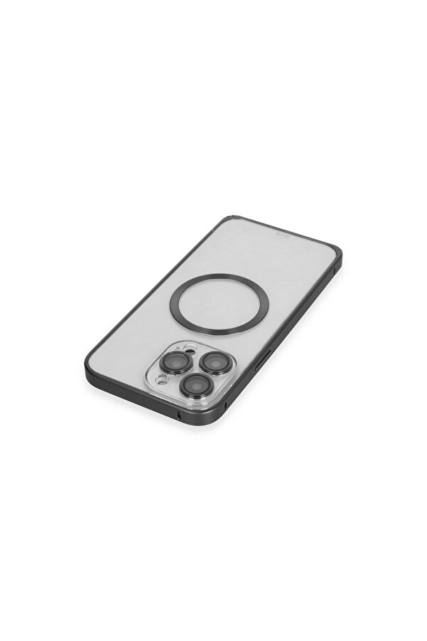 Evi̇mdeyokyok Joko Apple İphone 15 Pro Max Kılıf Metal Bumper Magneti̇csafe Kapak - Si̇yah