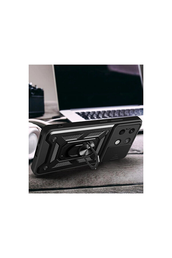 Evi̇mdeyokyok Xi̇aomi̇ Poco X6 Pro Kılıf Pars Lens Yüzüklü Si̇li̇kon - Yeşi̇l