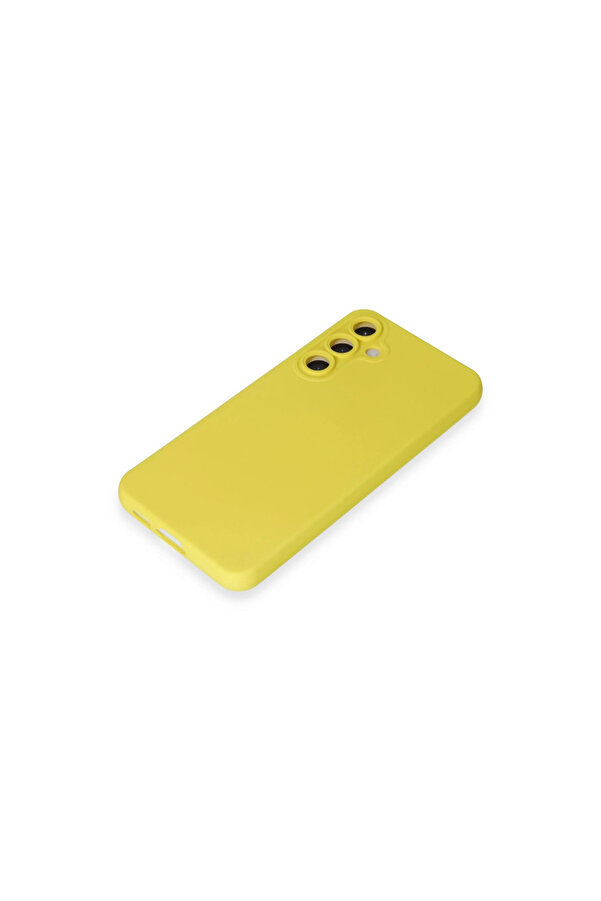 Evi̇mdeyokyok Samsung Galaxy S24 Kılıf Nano İçi̇ Kadi̇fe Si̇li̇kon - Sarı