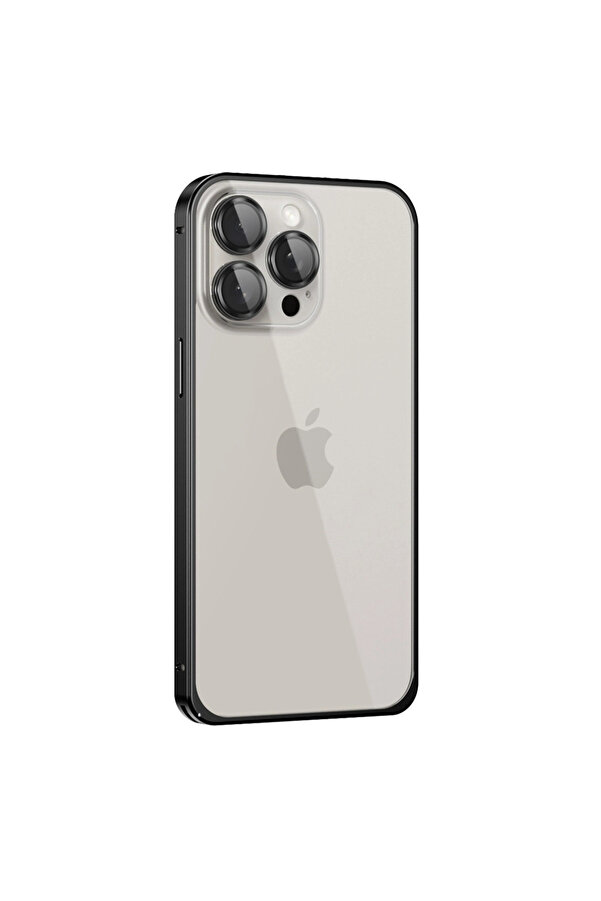 Evi̇mdeyokyok Joko Apple İphone 15 Pro Max Metal Bumper Mat Kapak - Si̇yah