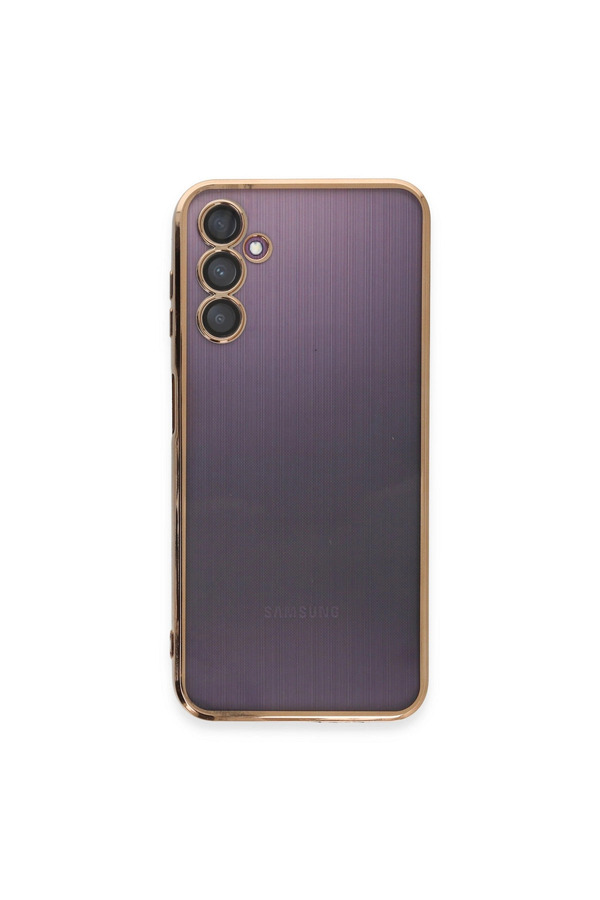 Evi̇mdeyokyok Samsung Galaxy A14 4G Kılıf Razer Lensli̇ Si̇li̇kon - Gold