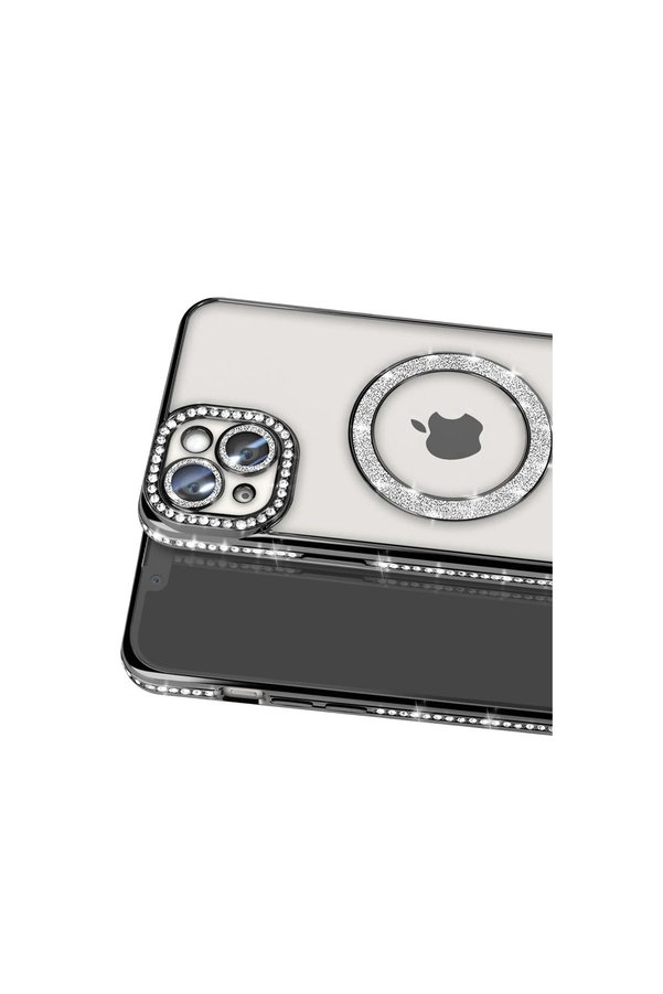 Evimdeyokyok Apple İphone 14 Kılıf Joke Simli Magneticsafe Kılıf - Siyah