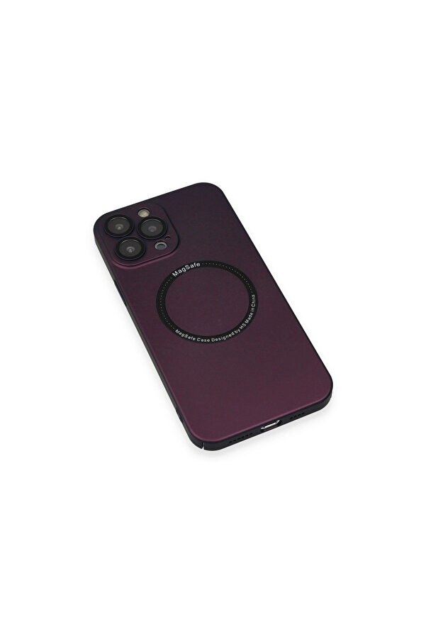 Evi̇mdeyokyok Apple İphone 14 Pro Kılıf Jack Magneti̇csafe Lens Si̇li̇kon - Mürdüm