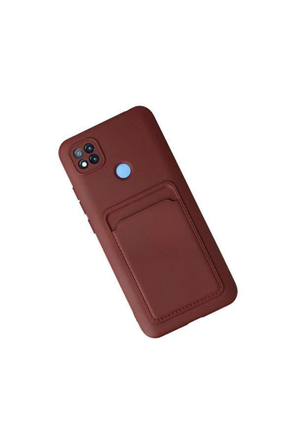 Evi̇mdeyokyok Xi̇aomi̇ Redmi̇ 9C Kılıf Kelvi̇n Kartvi̇zi̇tli̇ Si̇li̇kon - Bordo