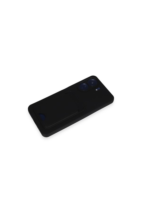 Evimdeyokyok Xiaomi Redmi 13C Kılıf Kelvin Kartvizitli Silikon - Siyah