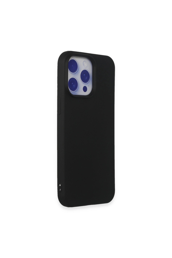 Evi̇mdeyokyok Apple İphone 15 Pro Max Kılıf Nano İçi̇ Kadi̇fe Si̇li̇kon - Si̇yah