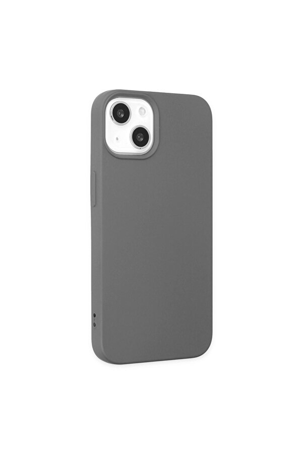 Evi̇mdeyokyok Apple İphone 14 Plus Kılıf Nano İçi̇ Kadi̇fe Si̇li̇kon - Gri̇