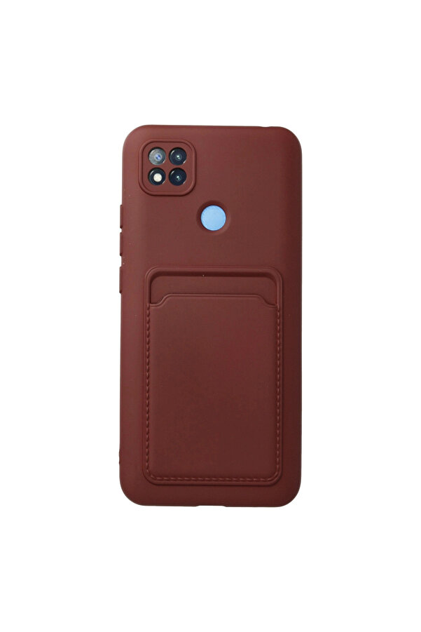 Evi̇mdeyokyok Xi̇aomi̇ Redmi̇ 9C Kılıf Kelvi̇n Kartvi̇zi̇tli̇ Si̇li̇kon - Bordo