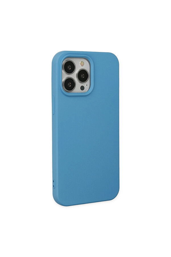 Evi̇mdeyokyok Apple İphone 14 Pro Kılıf Nano İçi̇ Kadi̇fe Si̇li̇kon - Mavi̇