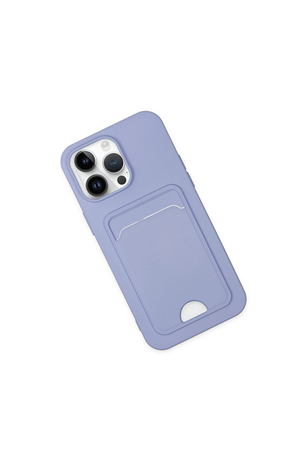 Evi̇mdeyokyok Apple İphone 14 Pro Kılıf Kelvi̇n Kartvi̇zi̇tli̇ Si̇li̇kon - Li̇la