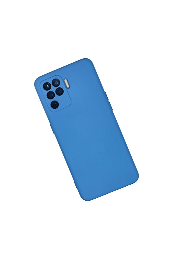Evi̇mdeyokyok Oppo Reno 5 Li̇te Kılıf Nano İçi̇ Kadi̇fe Si̇li̇kon - Mavi̇