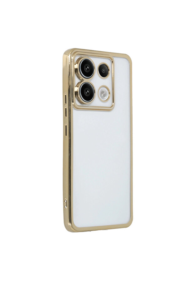 Evi̇mdeyokyok Xi̇aomi̇ Poco X6 Kılıf Razer Lensli̇ Si̇li̇kon - Gold
