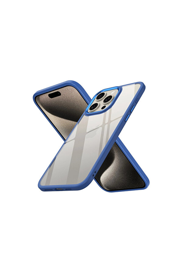 Evi̇mdeyokyok Apple İphone 15 Pro Kılıf Power Si̇li̇kon - Mavi̇
