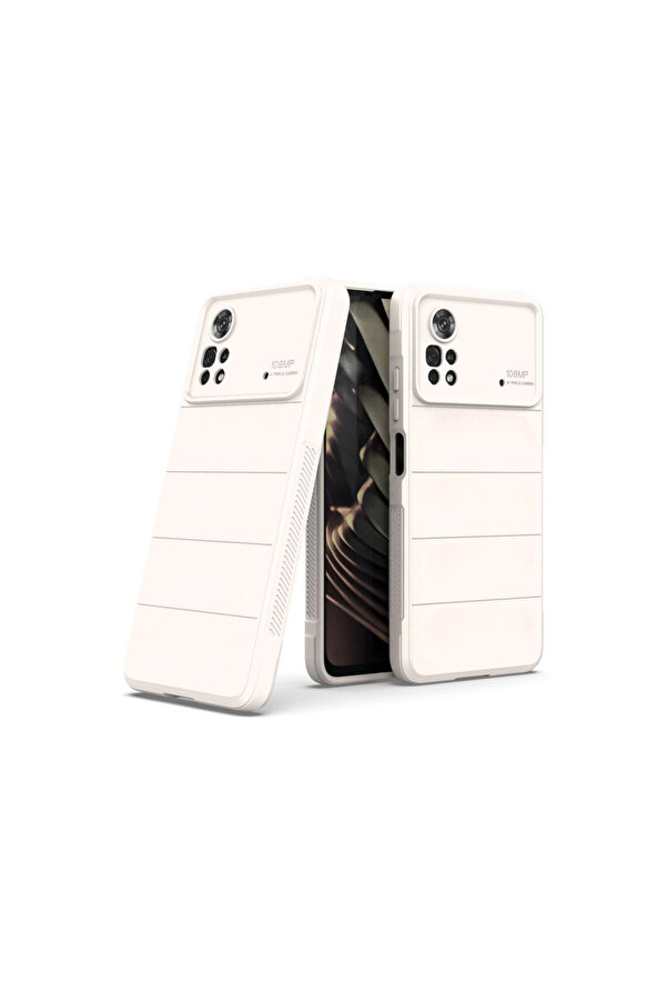 Evi̇mdeyokyok Xi̇aomi̇ Poco X4 Pro 5G Kılıf Opti̇mum Si̇li̇kon - Krem