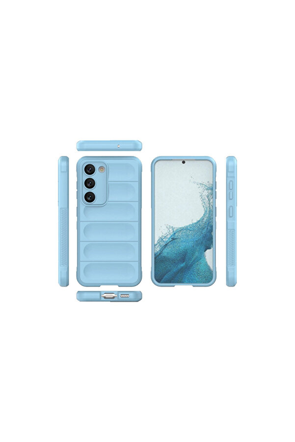 Evi̇mdeyokyok Samsung Galaxy S23 Plus Kılıf Opti̇mum Si̇li̇kon - Sky Blue