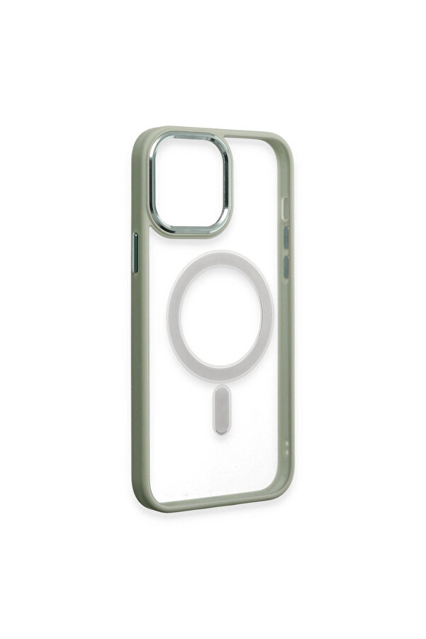 Evi̇mdeyokyok Apple İphone 15 Pro Kılıf Room Magneti̇csafe Si̇li̇kon - Su Yeşi̇li̇