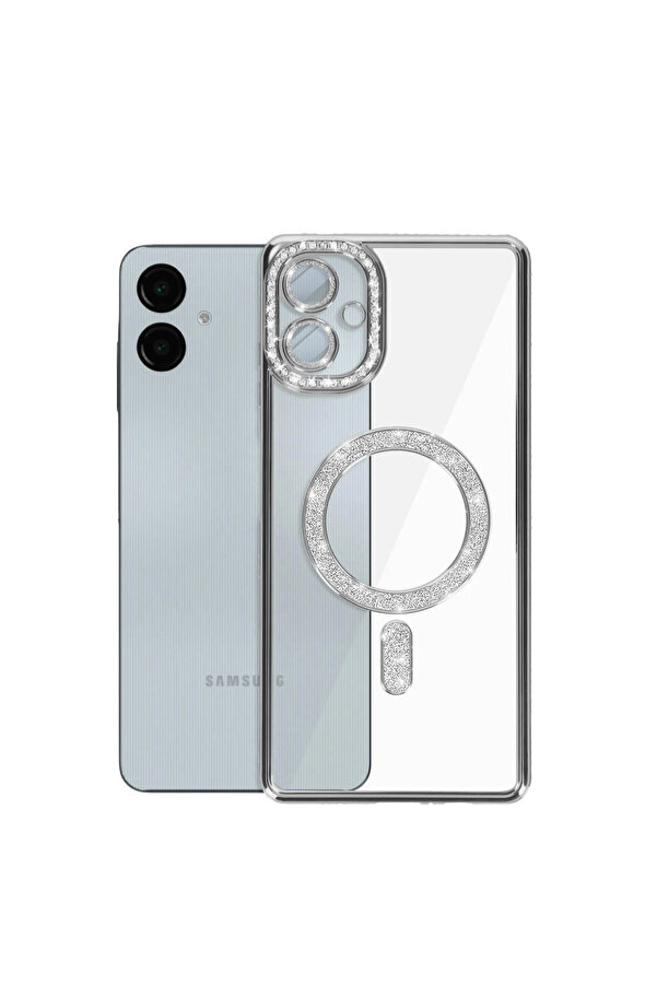 Evi̇mdeyokyok Samsung Galaxy A06 Joke Si̇mli̇ Magneti̇csafe Kılıf - Gümüş