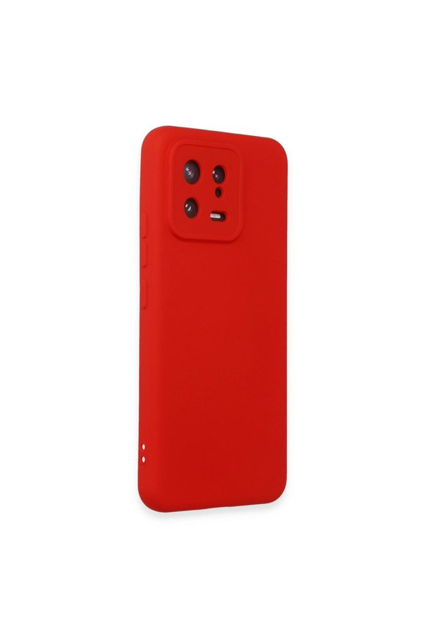 Evimdeyokyok Xiaomi Mi 13 Kılıf Nano İçi Kadife Silikon - Kırmızı