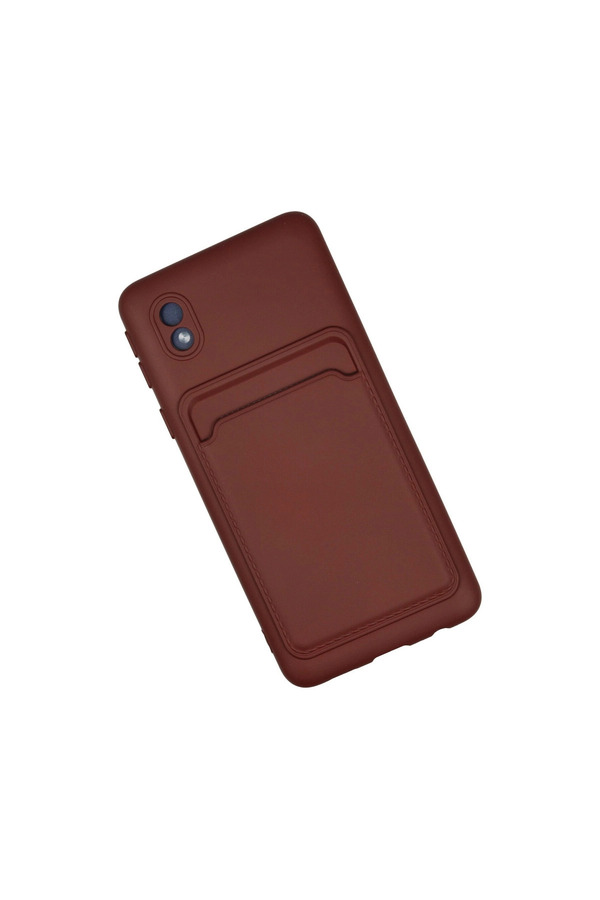 Evi̇mdeyokyok Samsung Galaxy A01 Core Kılıf Kelvi̇n Kartvi̇zi̇tli̇ Si̇li̇kon - Bordo