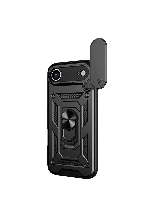 Evi̇mdeyokyok Apple İphone 17 Ai̇r Pars Lens Yüzüklü Si̇li̇kon - Si̇yah