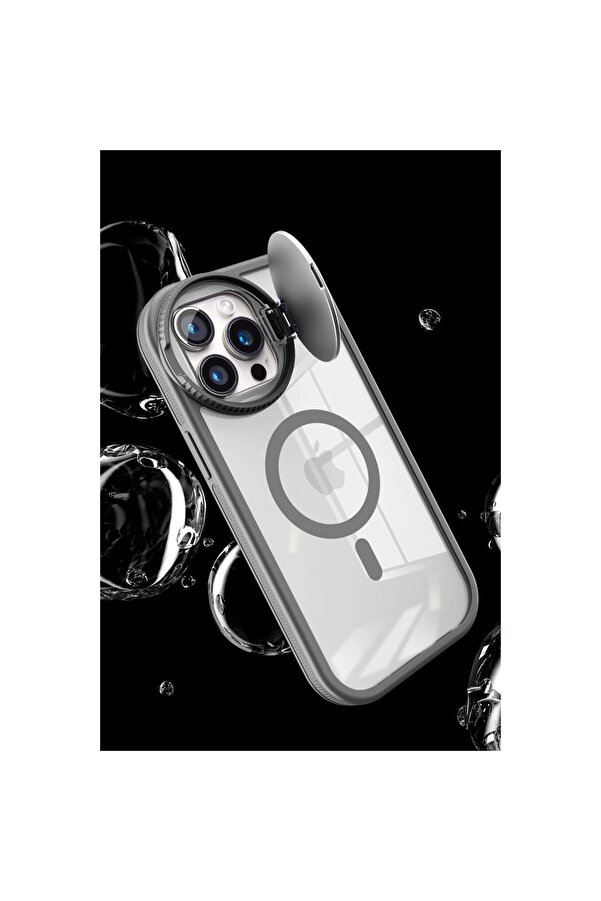 Evi̇mdeyokyok Apple İphone 15 Pro Kılıf Teleskop Lens Magsafe Si̇li̇kon Kapak - Laci̇vert