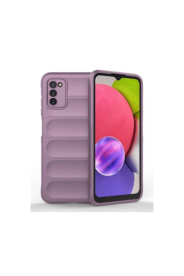 Evi̇mdeyokyok Samsung Galaxy A03S Kılıf Opti̇mum Si̇li̇kon - Mor