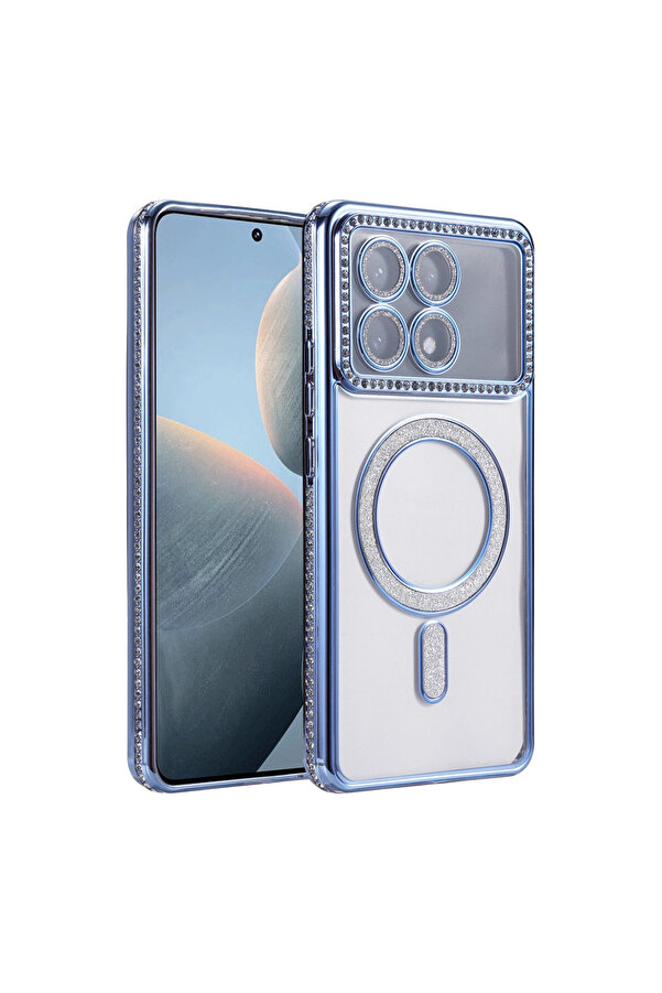 Evi̇mdeyokyok Xi̇aomi̇ Poco X6 Pro Joke Si̇mli̇ Magneti̇csafe Kılıf - Mavi̇