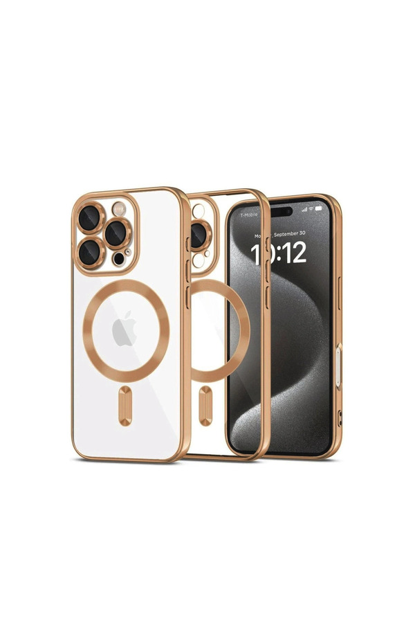 Evi̇mdeyokyok Apple İphone 16 Pro Kılıf Kross Magneti̇csafe Kapak - Çöl Ti̇tanyum