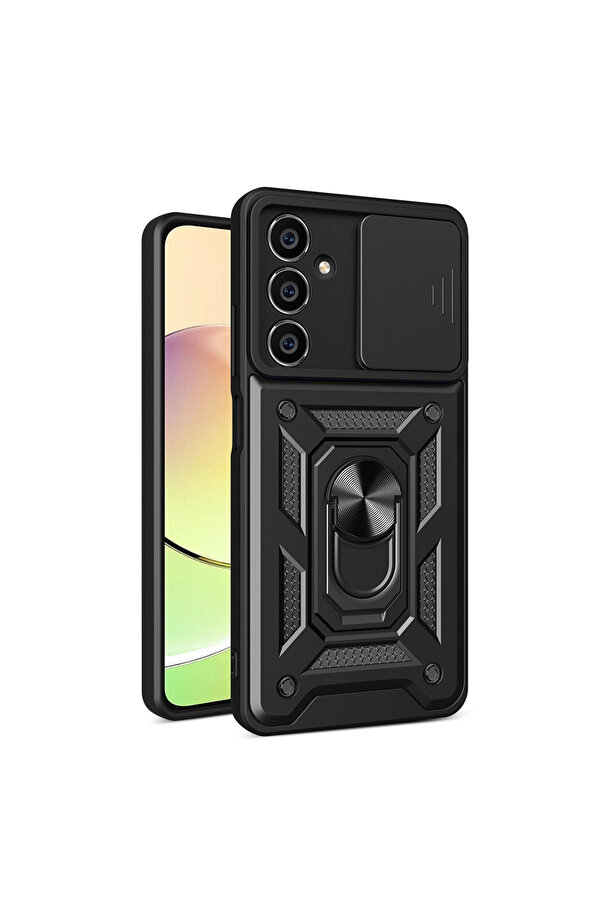Evi̇mdeyokyok Samsung Galaxy A25 5G Kılıf Pars Lens Yüzüklü Si̇li̇kon - Si̇yah
