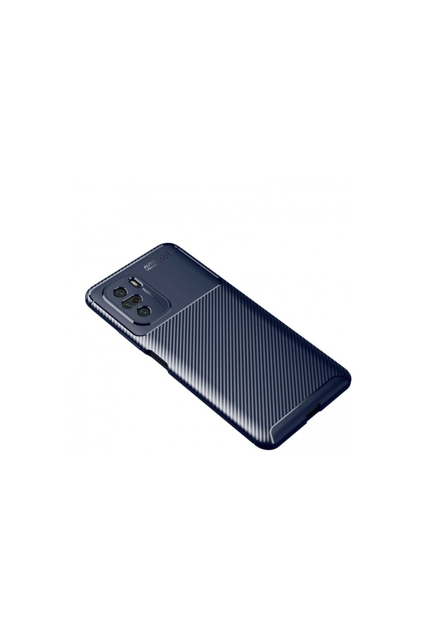 Evi̇mdeyokyok Xi̇aomi̇ Poco F3 Kılıf Auto Focus Karbon Kapak - Laci̇vert