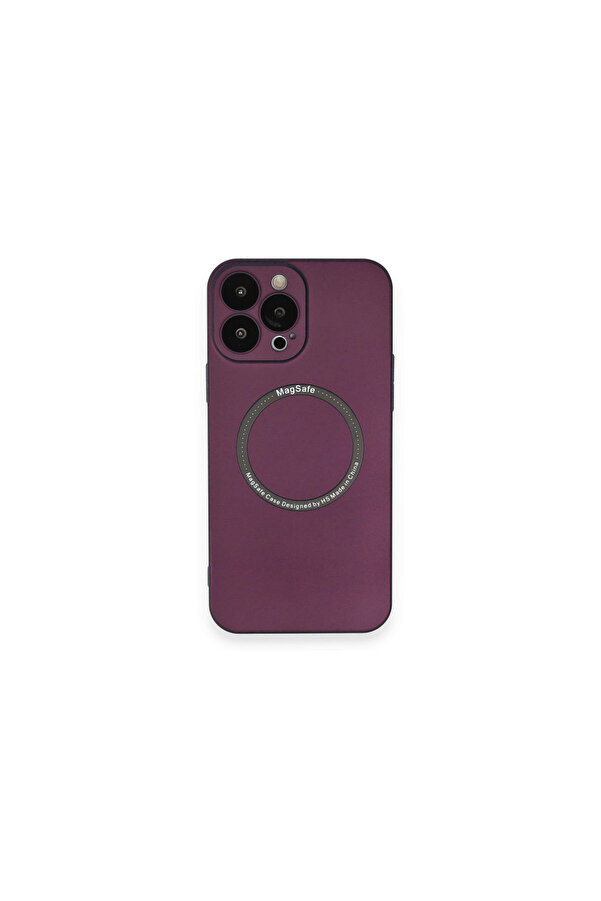 Evi̇mdeyokyok Apple İphone 14 Pro Kılıf Jack Magneti̇csafe Lens Si̇li̇kon - Mürdüm