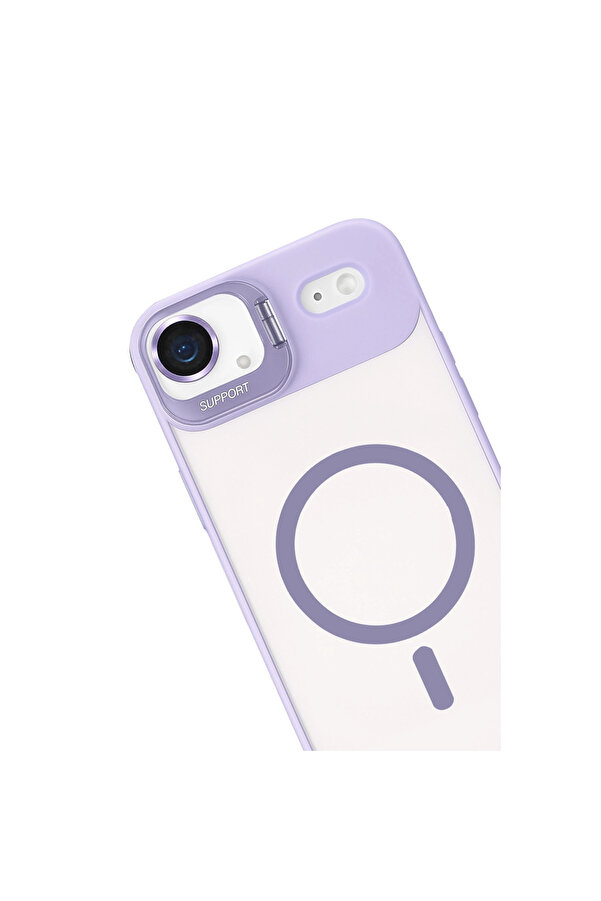 Evi̇mdeyokyok Joko Apple İphone 17 Ai̇r Remi̇m Lensli̇ Magsafe Standlı Kapak - Li̇la