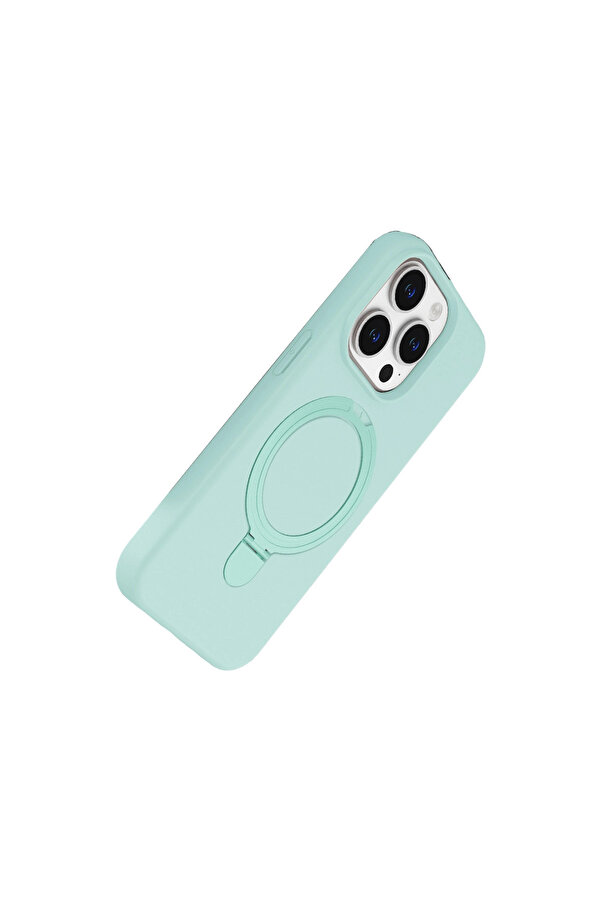 Evi̇mdeyokyok Apple İphone 14 Pro Max Regal Magsafe Standlı Kapak - Su Yeşi̇li̇