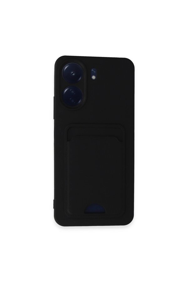 Evimdeyokyok Xiaomi Redmi 13C Kılıf Kelvin Kartvizitli Silikon - Siyah