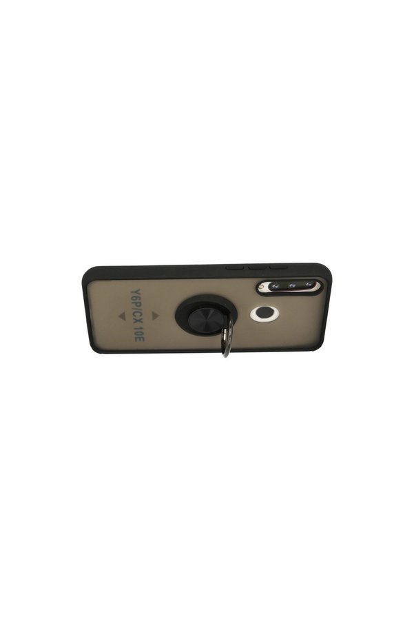 Evimdeyokyok Huawei Y6P Kılıf Montreal Yüzüklü Silikon Kapak - Siyah