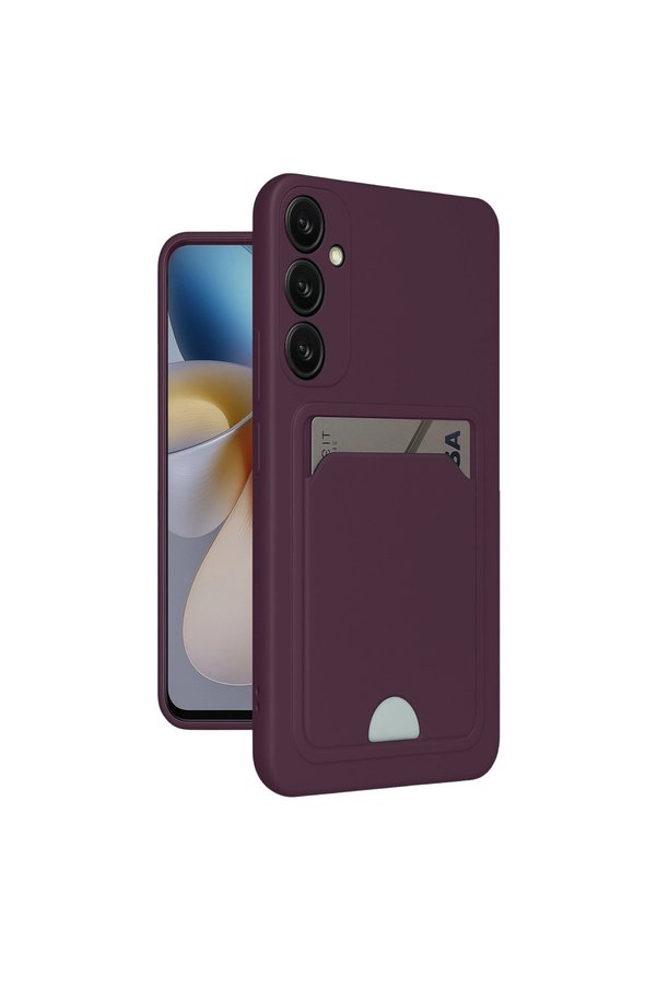 Evimdeyokyok Samsung Galaxy A26 Kılıf Kelvin Kartvizitli Silikon - Derin Mor
