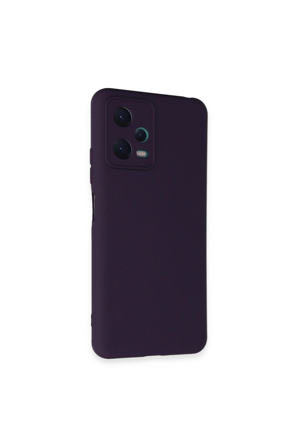 Evi̇mdeyokyok Xi̇aomi̇ Redmi̇ Note 12 5G Kılıf Nano İçi̇ Kadi̇fe Si̇li̇kon - Mor