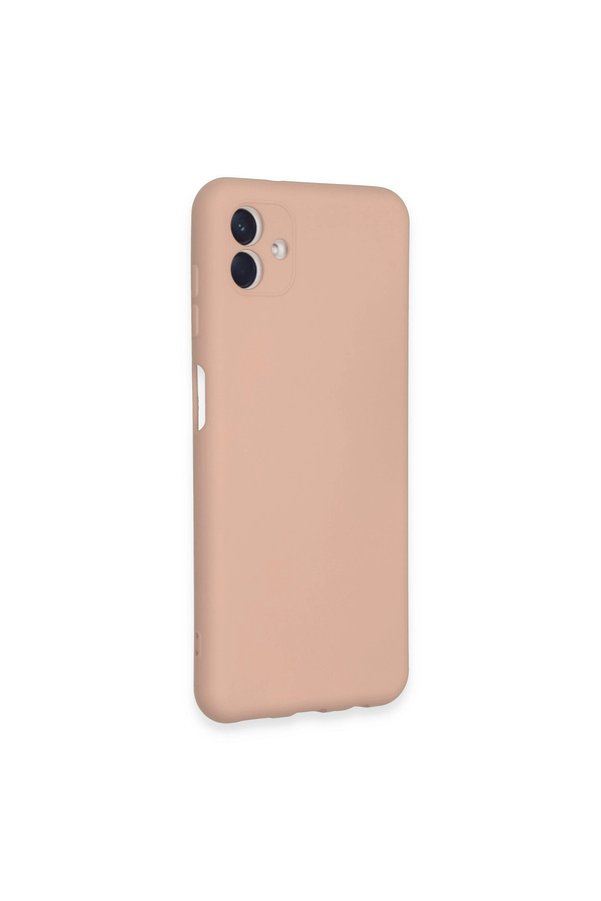 Evimdeyokyok Samsung Galaxy A04E Kılıf Nano İçi Kadife Silikon - Pudra
