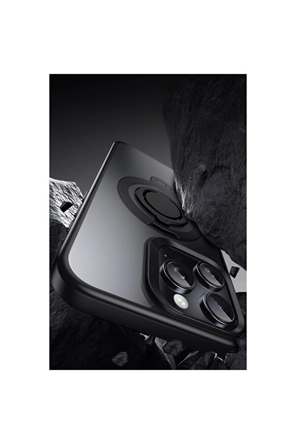 Evi̇mdeyokyok Joko Apple İphone 16 Pro Avatar 360 Dönen Magsafe Kapak - Si̇yah