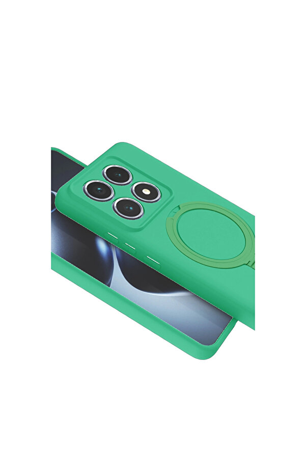 Evi̇mdeyokyok Xi̇aomi̇ Mi̇ 14T Pro Regal Magsafe Standlı Kapak - Yeşi̇l