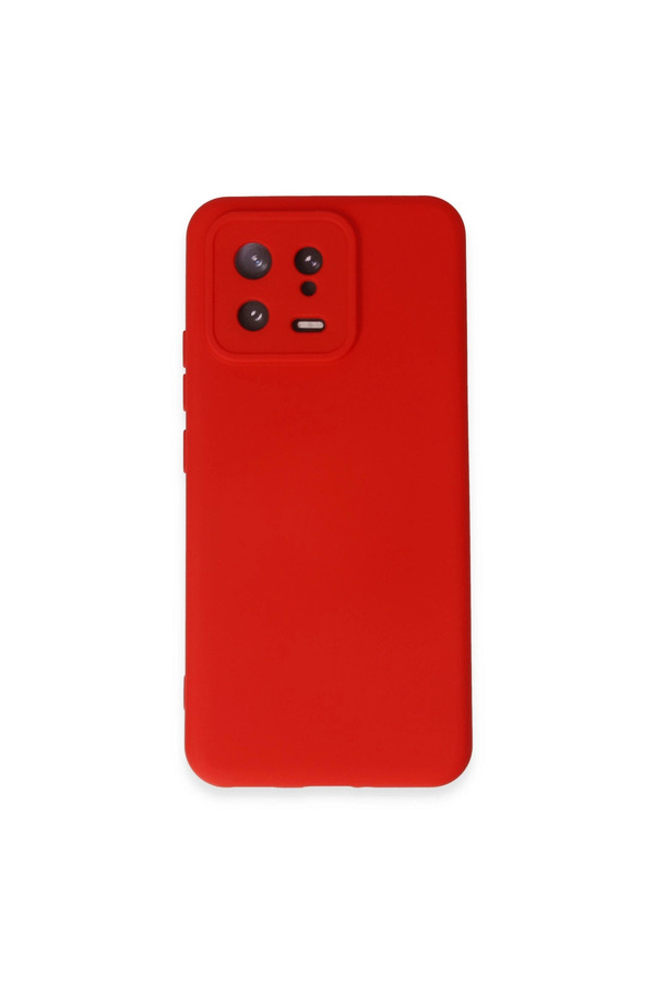 Evimdeyokyok Xiaomi Mi 13 Kılıf Nano İçi Kadife Silikon - Kırmızı