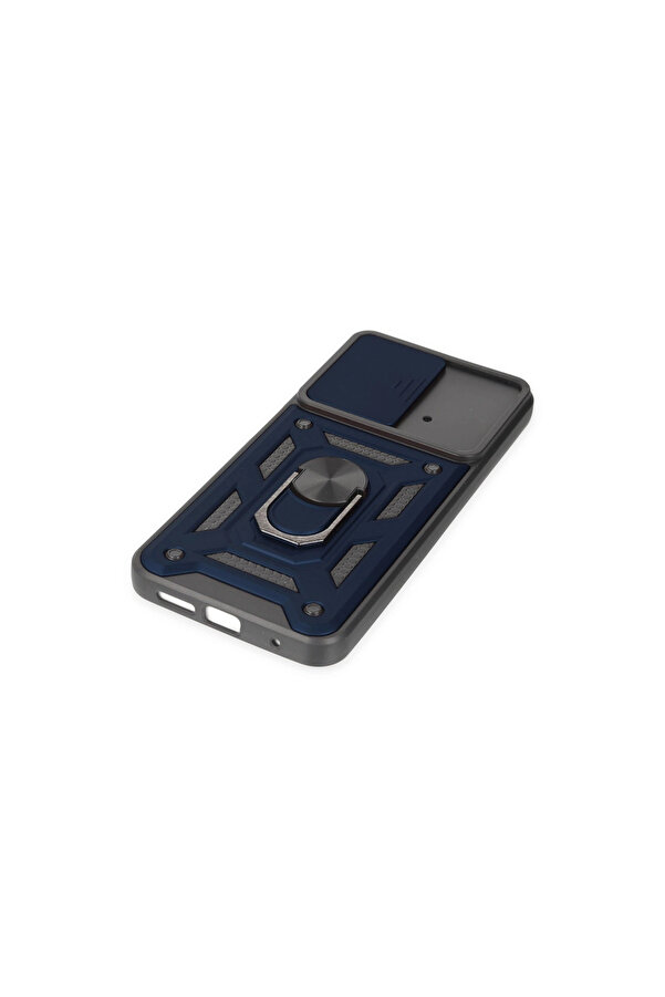 Evi̇mdeyokyok Xi̇aomi̇ Poco M4 Pro 4G Kılıf Pars Lens Yüzüklü Si̇li̇kon - Laci̇vert