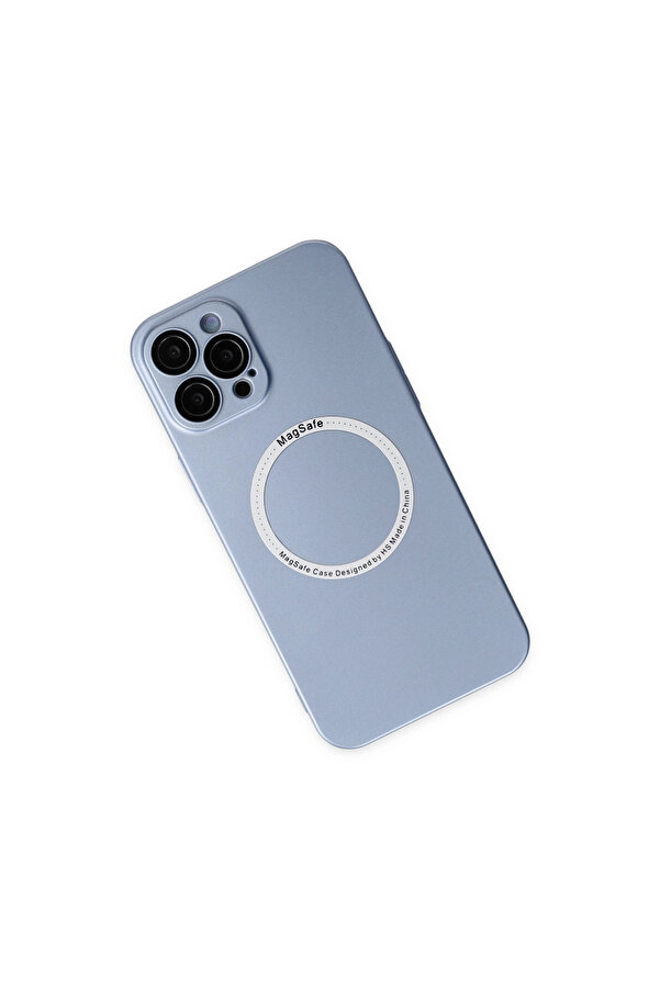 Evi̇mdeyokyok Apple İphone 12 Pro Kılıf Jack Magneti̇csafe Lens Si̇li̇kon - Si̇erra Blue