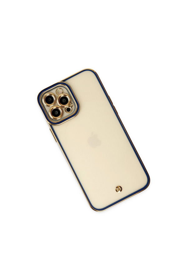 Evimdeyokyok Apple İphone 12 Pro Kılıf Liva Lens Silikon - Mavi