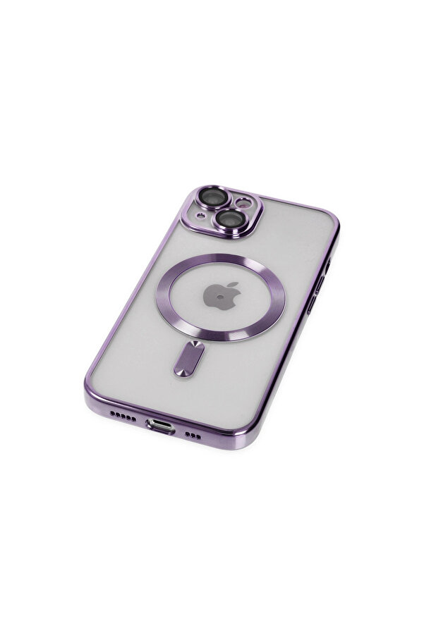 Evi̇mdeyokyok Apple İphone 14 Kılıf Kross Magneti̇csafe Kapak - Mor