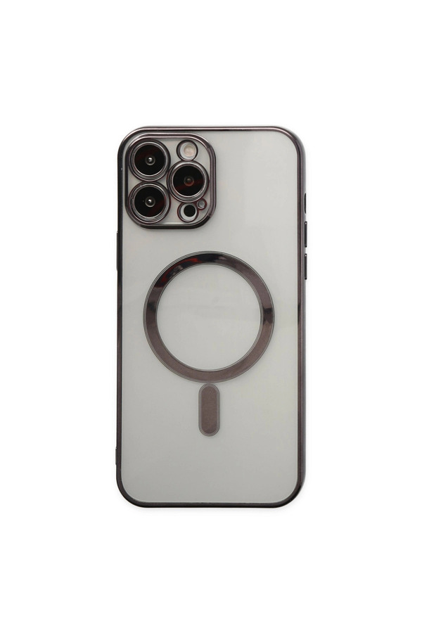 Evi̇mdeyokyok Apple İphone 14 Pro Kılıf Magneti̇csafe Lazer Si̇li̇kon - Si̇yah
