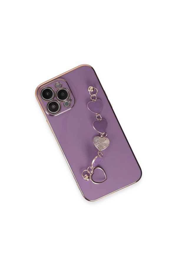 Evimdeyokyok Apple İphone 13 Pro Max Kılıf Esila Silikon - Mor